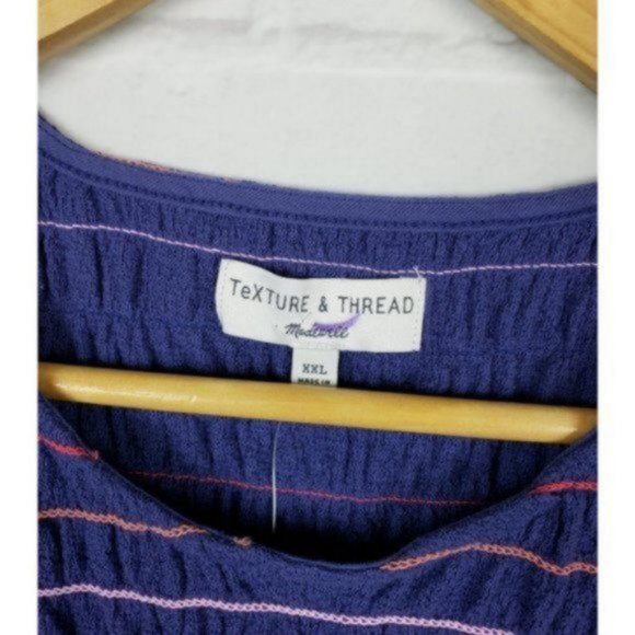 Texture & Thread Rainbow-Stitch Smocked Tank Top - Picture 6 of 7